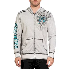 Толстовка AFFLICTION Awakening Light Reversible Zip Off White Black
