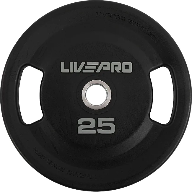 Млинці диски поліуретанові 2 Handle металева втулка LiveUp LP8337-25 ø51мм 25кг