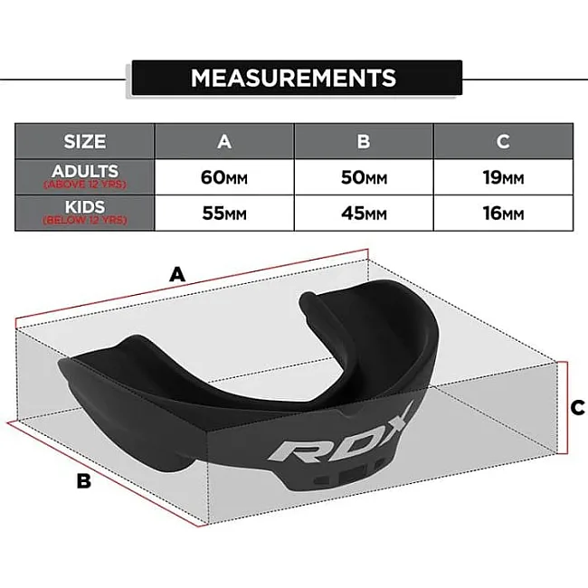 Капа RDX MOUTH GUNDER ARMOURRD ADULT черный One Size