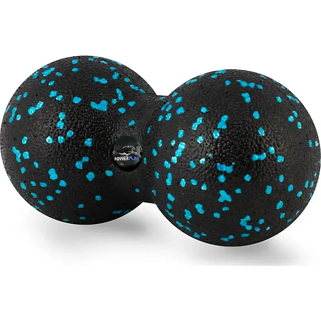 Массажный набор PowerPlay PP_4015 EPP Foam Roller Set 4in1 (2-я роллы + 2-я мячи) Черно-бирюзовый
