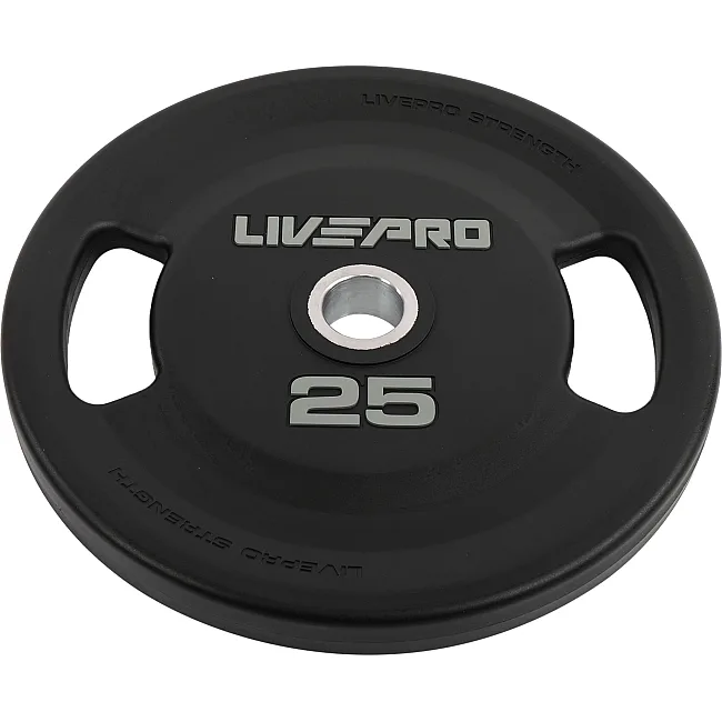 Млинці диски поліуретанові 2 Handle металева втулка LiveUp LP8337-25 ø51мм 25кг