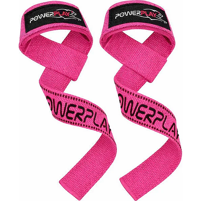 Лямки для тяги PowerPlay 7064 Lifting Gym Straps Розовая