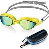 Окуляри для плавання Aqua Speed VORTEX MIRROR+CASE 8898 жовтий, сірий One Size
