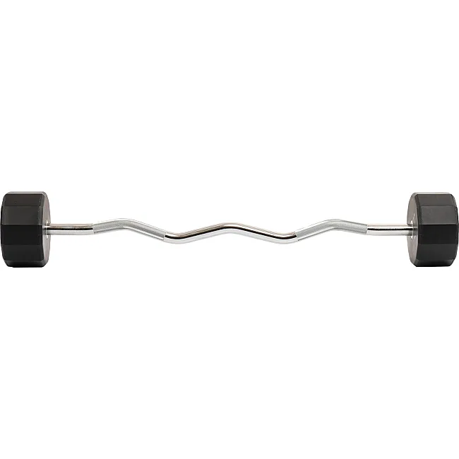 Штанга неразборная с фиксированным весом изогнутая PEV HAMMER STRENGHT TA-9978-45 (Черный)