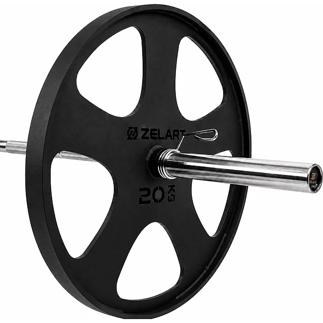 Блины диски стальные для становой тяги Deadlift Pulling Weight Plates ZELART TA-6961-20 (Черный)