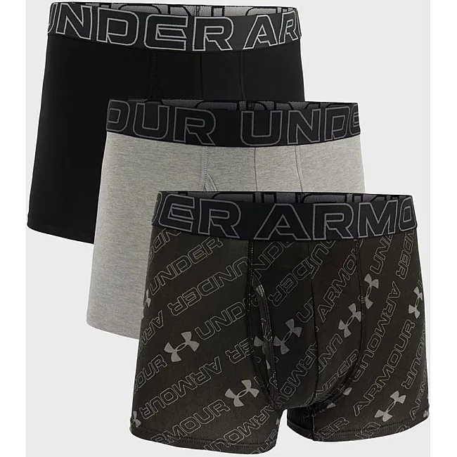 Труси чоловічі UNDER ARMOUR M Perf Cotton Nov 3in чорний, сірий, чорно-сірий