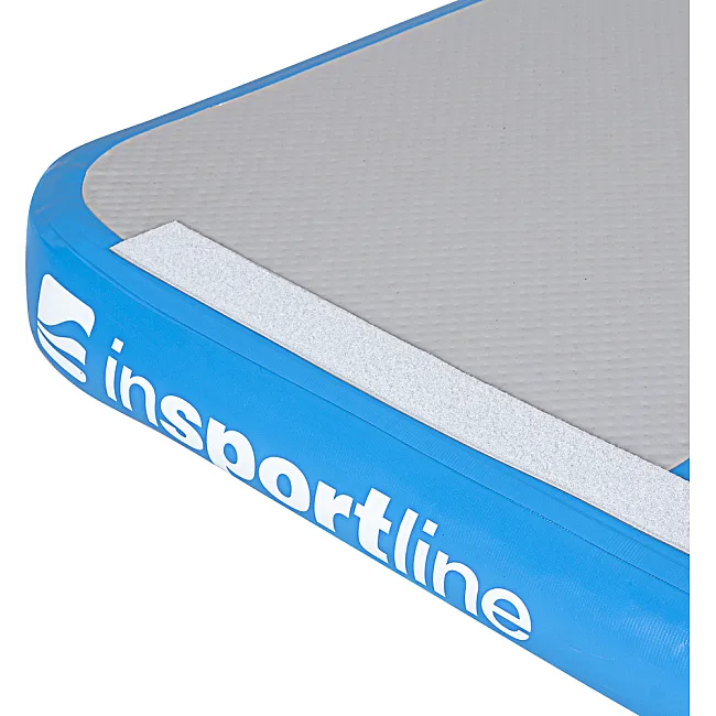 Надувной коврик Airtrack inSPORTline Airstunt 400x100 см, серо-бирюзовый