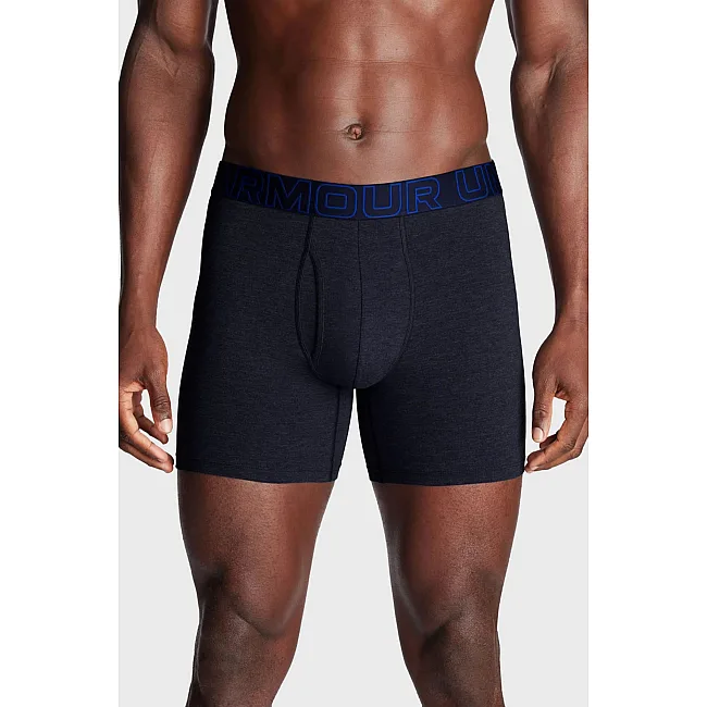 Мужские трусы UNDER ARMOUR PERFORMANCE COTTON - SOLID 6 IN 3PK синий, серый, темно-синий