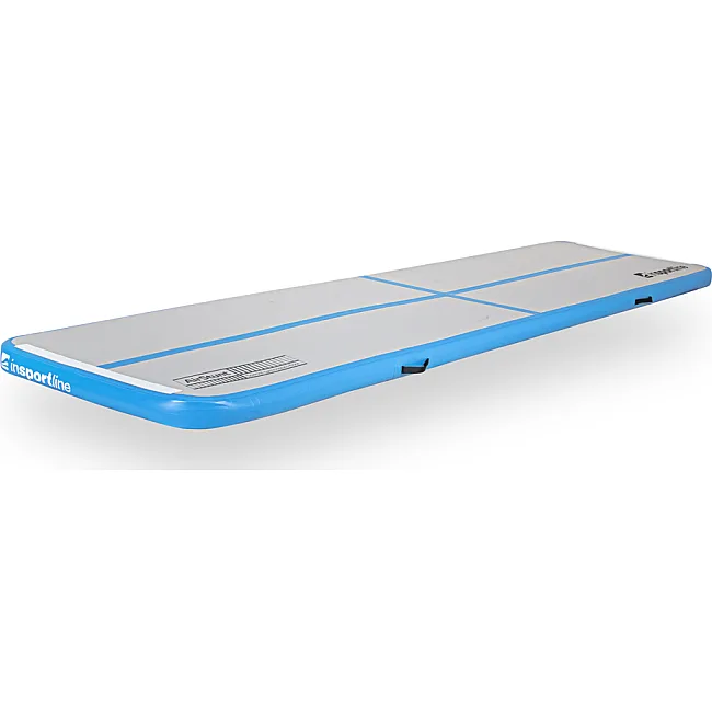 Надувной коврик Airtrack inSPORTline Airstunt 400x100 см, серо-бирюзовый