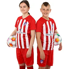 Футбольна форма дитяча із символікою клубу ATLETICO MADRID домашня 2024 SP-SPORT CO-6357 20-28