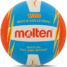 Мяч для пляжного волейбола MOLTEN Beach Volleyball 1500 V5B1500-CO №5 PU -белый