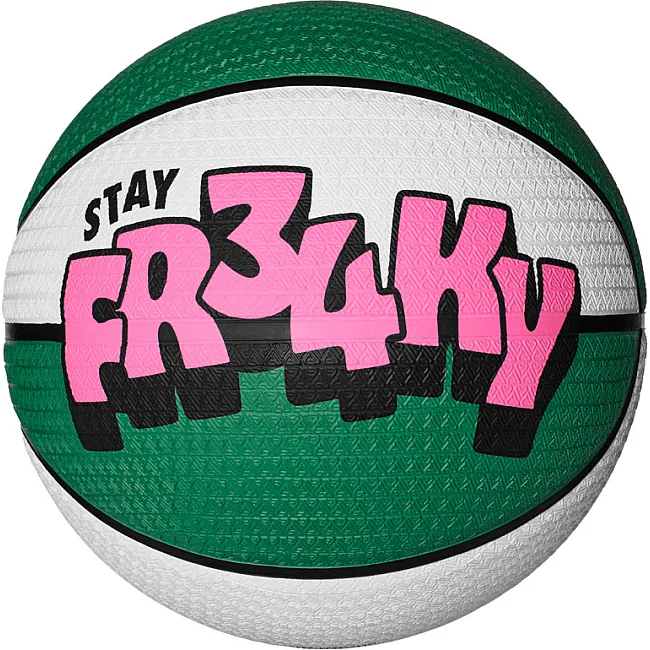 Мяч баскетбольный Nike PLAYGROUND 8P 2.0 G ANTETOKOUNMPO DEFLATED белый, зелёный, розовый 7