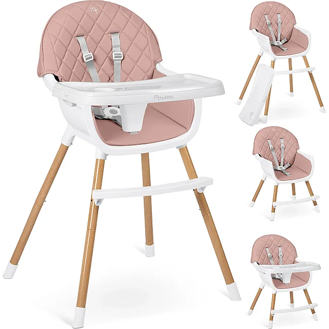 Стульчик для кормления Nukido Lilo 63 х 64 х 93 см - розовато-белый