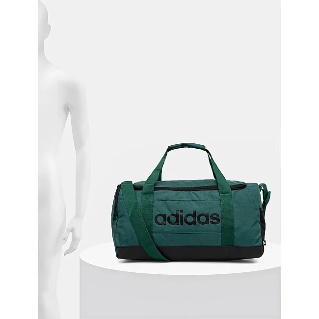 Сумка спортивна Adidas LINEAR DUFFEL S 24L зелений, чорний 22х28х53 см