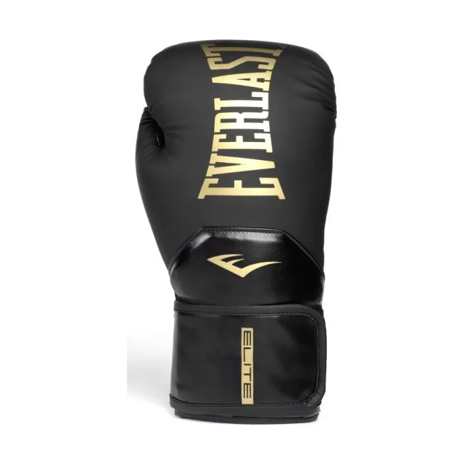 Боксерські рукавиці Everlast ELITE 2 BOXING GLOVES чорний, золотий 16 унцій