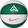 Мяч баскетбольный Nike PLAYGROUND 8P 2.0 G ANTETOKOUNMPO DEFLATED белый, зелёный, розовый 7