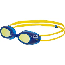 Детские очки для плавания MADWAVE COMET MIRROR KIDS M041004 (Синий-желтый)