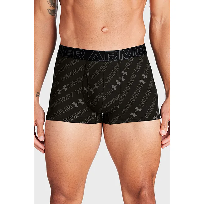 Труси чоловічі UNDER ARMOUR M Perf Cotton Nov 3in чорний, сірий, чорно-сірий