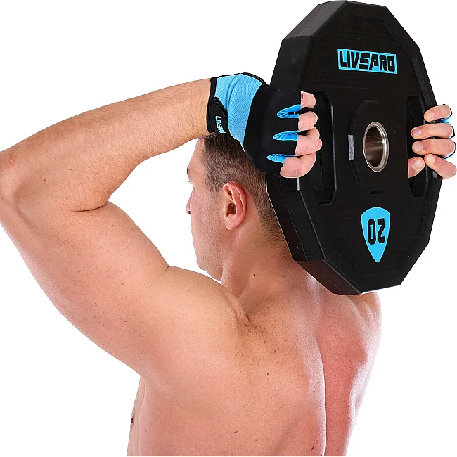 Млинці диски поліуретанові 2 Handle металева втулка LiveUp LP8023-20 ø51мм 20кг