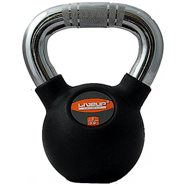 Гиря RUBBER KETTEL DUMBELL черный 6кг