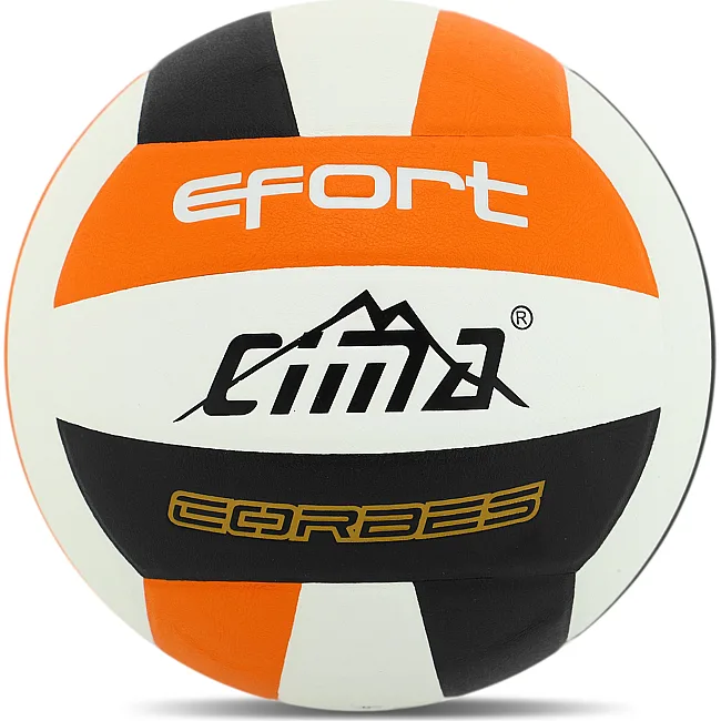 Волейбольний м'яч
 CIMA VB-8998 EFORT CORBES №5 PU
-помаранчевий (Білий-чорний-помаранчевий)