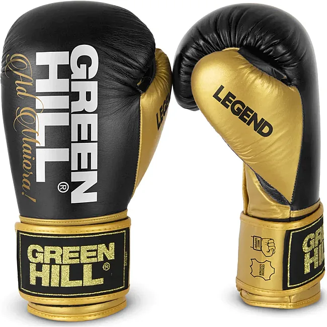Боксерські рукавиці LEGEND platinum edition Green Hill BGLP-2246 Black/gold