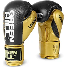 Боксерські рукавиці LEGEND platinum edition Green Hill BGLP-2246 Black/gold