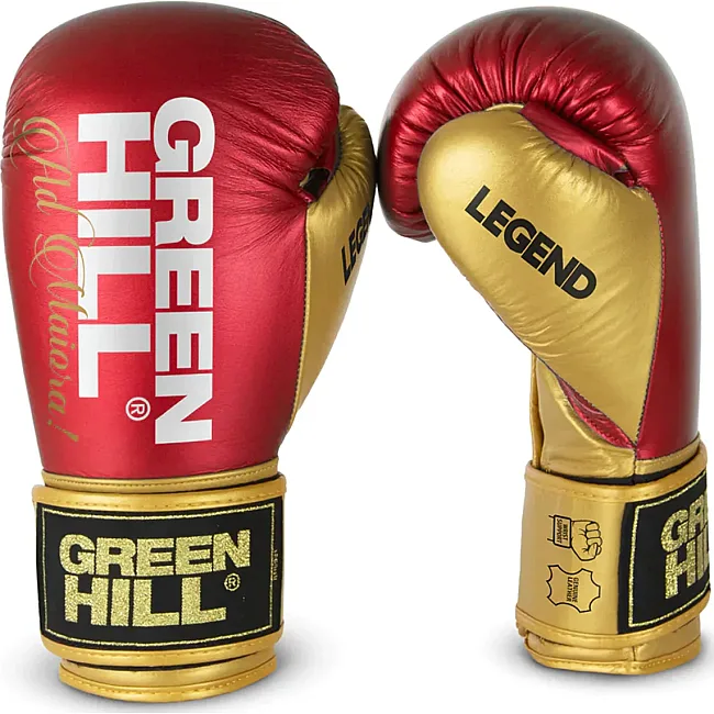 Боксерські рукавиці LEGEND platinum edition Green Hill BGLP-2246 Red/gold