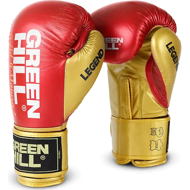 Боксерські рукавиці LEGEND platinum edition Green Hill BGLP-2246 Red/gold