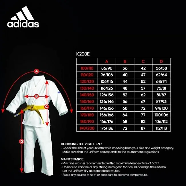 Кимоно для карате Adidas Evolution (белый, K201EK) с лицензией WKF