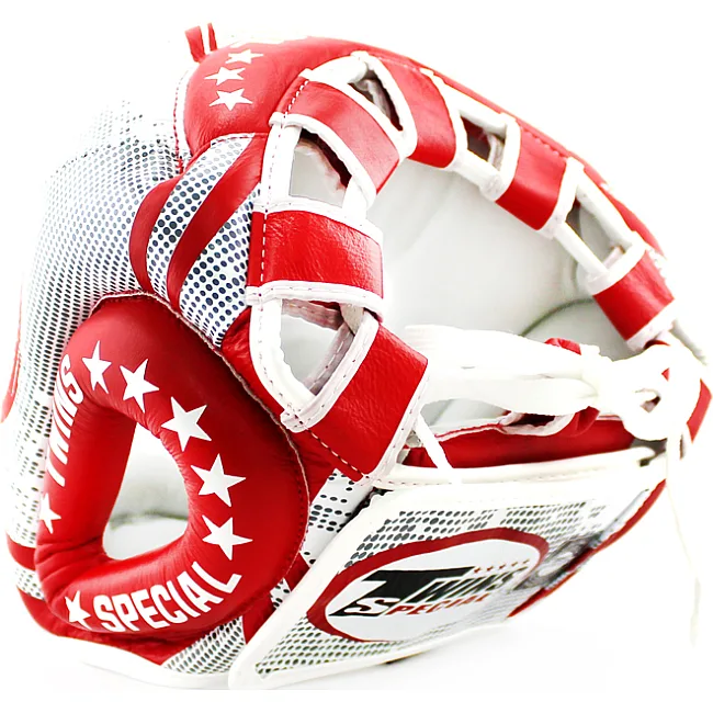 Боксерский шлем Twins Fancy FHGL3-TW5 White Red