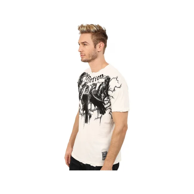 Футболка Affliction Crows SS Tee Vintage White