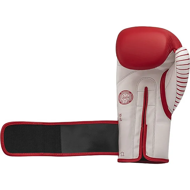 Перчатки для кикбоксинга Adidas с лицензией Wako (красно-белый, adiKBWKF200)