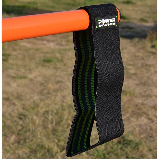 Резинка для фитнеса тканевая POWER SYSTEM PS-4092 Booty Band LVL 2 Black/Green (d_80 см. 12-16кг.)