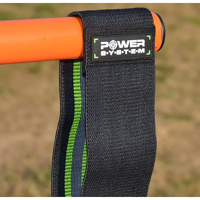 Резинка для фитнеса тканевая POWER SYSTEM PS-4092 Booty Band LVL 2 Black/Green (d_80 см. 12-16кг.)