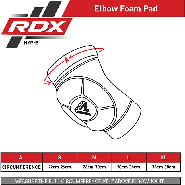 Защита локтя RDX HУниверсальный iery Elbow Foam Pad Black White