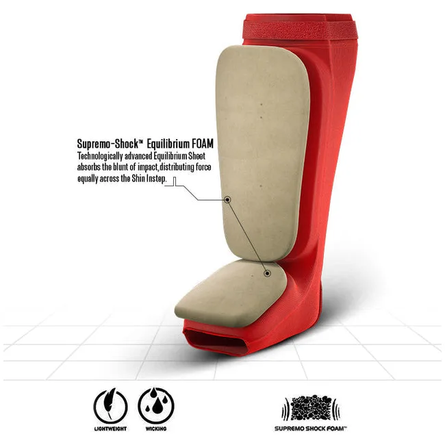 Захисні щитки для ніг RDX Hosieri Shin Instep Guard Red White