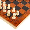 Шахматы шашки нарды 3 в 1 набор настольных игр деревянные SP-SPORT IG-G34 размер 34см x 34см
