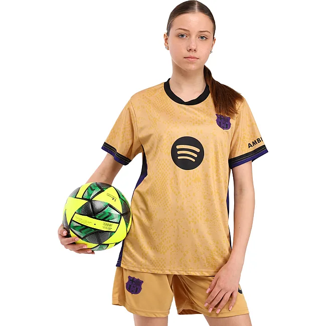 Футбольна форма дитяча із символікою клубу BARCELONA гостьова 2026 SP-SPORT CO-7345 (Жовтий)