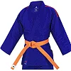 Кімоно для дзюдо Adidas Club з червоними смугами на плечах (синій) J350BP