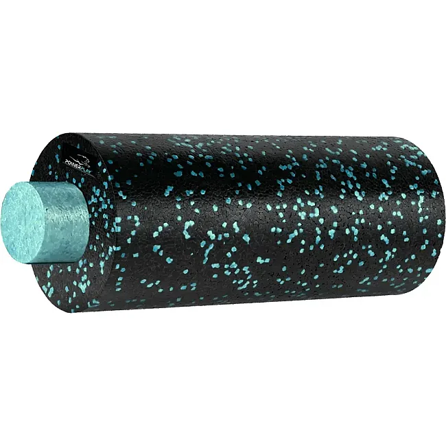 Массажный набор PowerPlay PP_4015 EPP Foam Roller Set 4in1 (2-я роллы + 2-я мячи) Черно-бирюзовый
