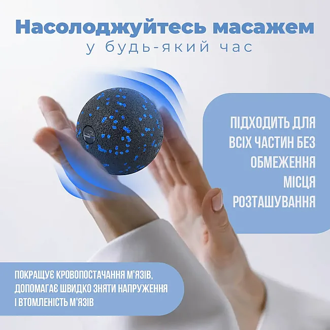 Набор массажных мячиков PowerPlay 4007 EPP Massage Ball Черно-Синие (3 шт.)