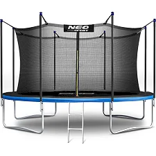 Батут Neo-Sport з внутрішньою сіткою 13 футів 404 см чорно-синій
