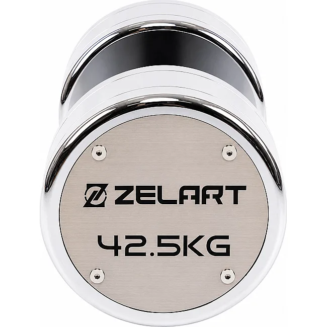 Гантель професійна сталева хромована ZELART TA-7048-42_5 (Хром)