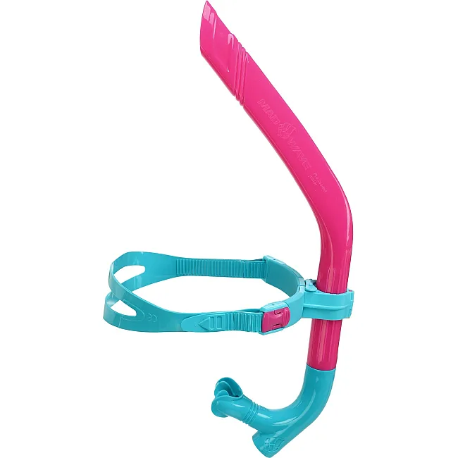 Трубка фронтальная дыхательная для плавания MADWAVE
 PRO SNORKEL junior M077702 (Синий)
