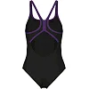 Купальник закрытый для женщин Arena PRO_FILE SWIMSUIT SOLID черный, фиолетовый