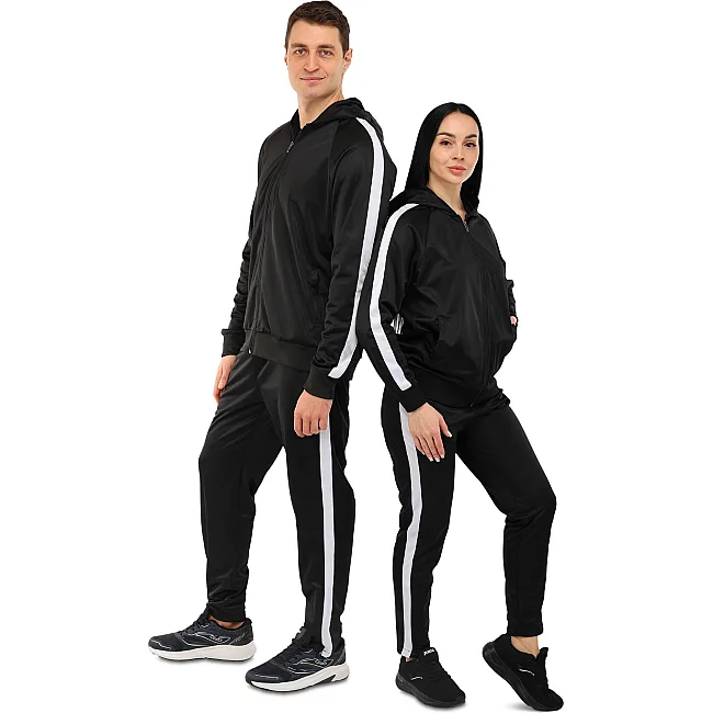 Спортивный костюм кофта на молнии и брюки LIDONG LD-6811 (Черный)