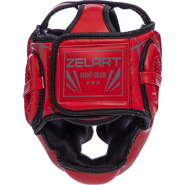 Детский закрытый шлем для бокса PU ZELART BO-0394 (Черный)
