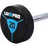 Штанга неразборная с фиксированным весом прямая полиуретановая LiveUp LP8010-20 длина-89,2см 20кг