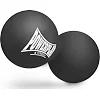 Масажний силіконовий подвійний м'яч PowerPlay PP-4355 Silicone Lacrosse Peanut Ball (6.3*12.6см.) Чорний